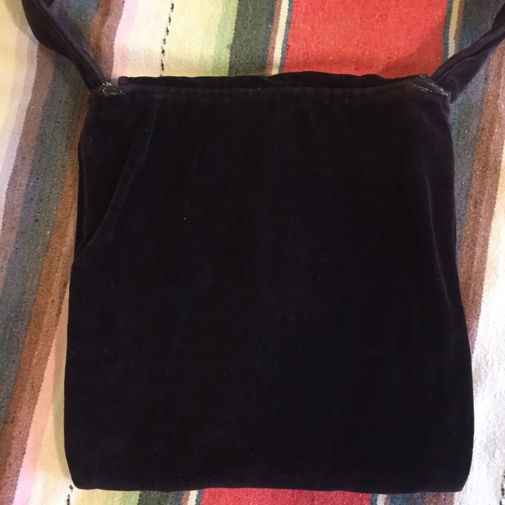 Vintage Embroidered Velvet Bag / Purse - Picture 5 of 5